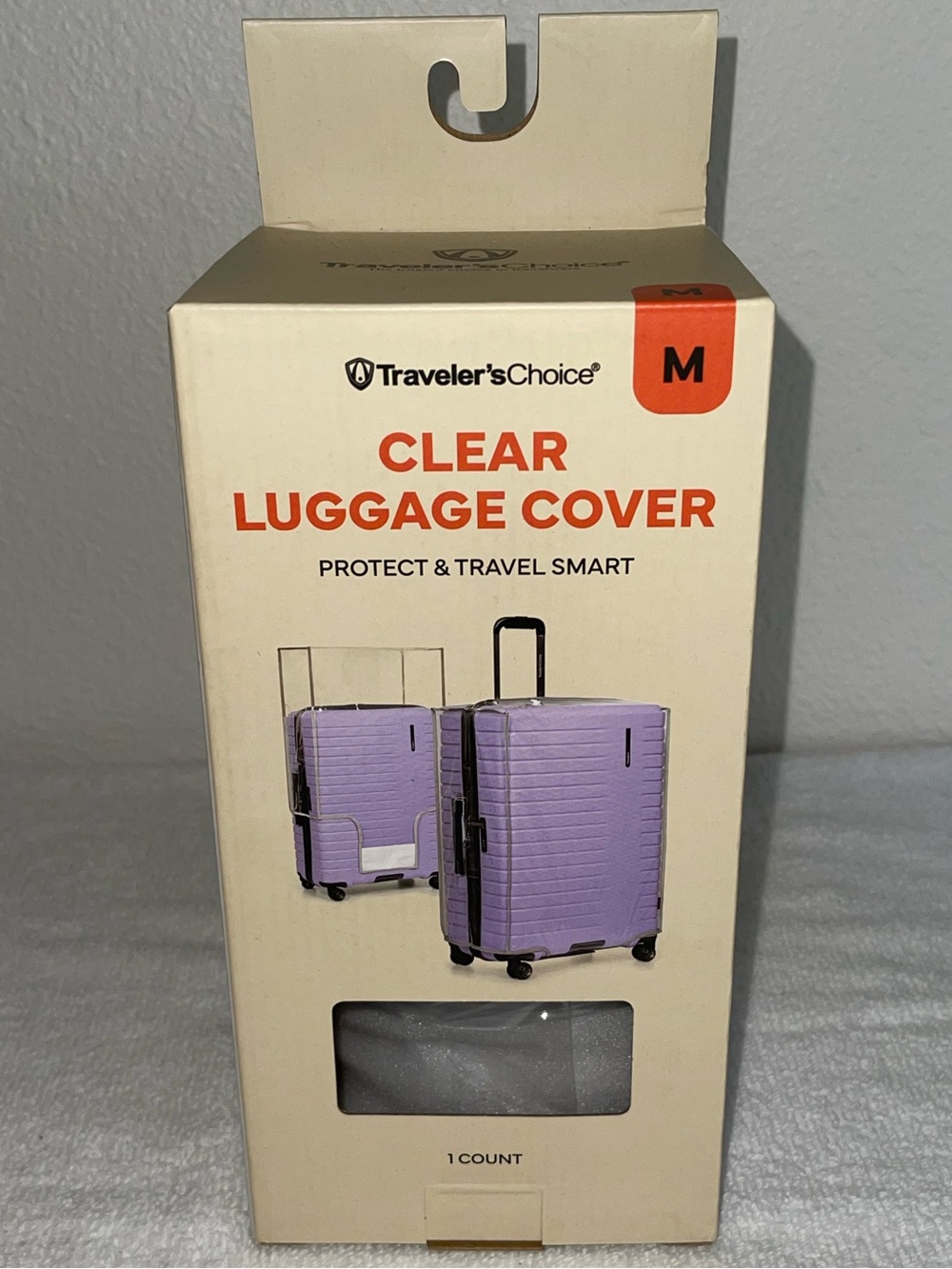 Traveler's Choice CLEAR LUGGAGE COVER - Medium - SUITCASE NOT INCLUDED